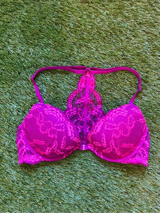La SENZA Other - La Senza Obsession Hot Pink Lace Racerback Push-Up Bra Size 32C